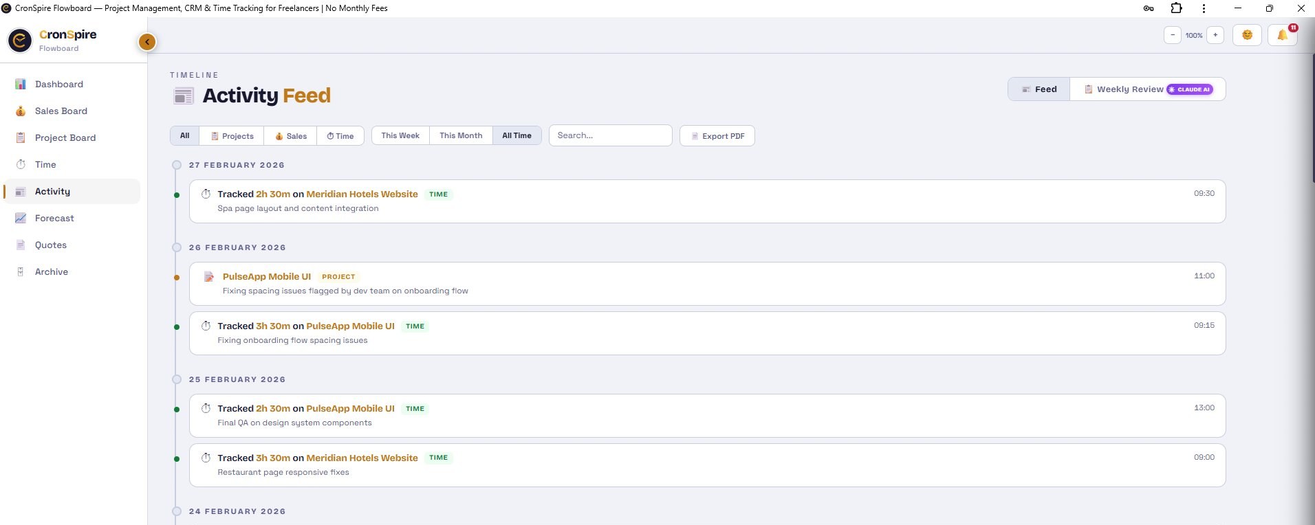 Activity Feed